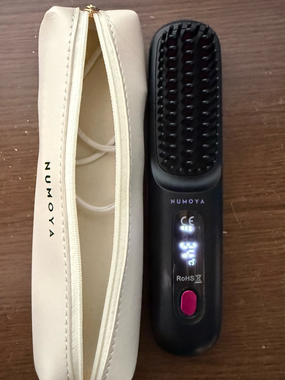 Numoya Go Brush Pro Hot Styling Straightener Brush